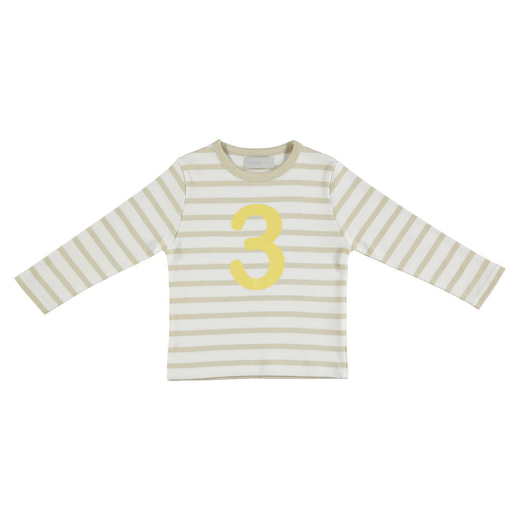 Sand/White Striped (Yellow) T- Shirt