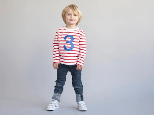 Red & White (Blue) Shirt