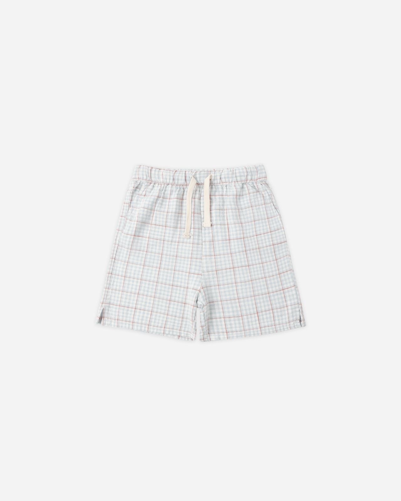 Light Blue Plaid Perry Shorts