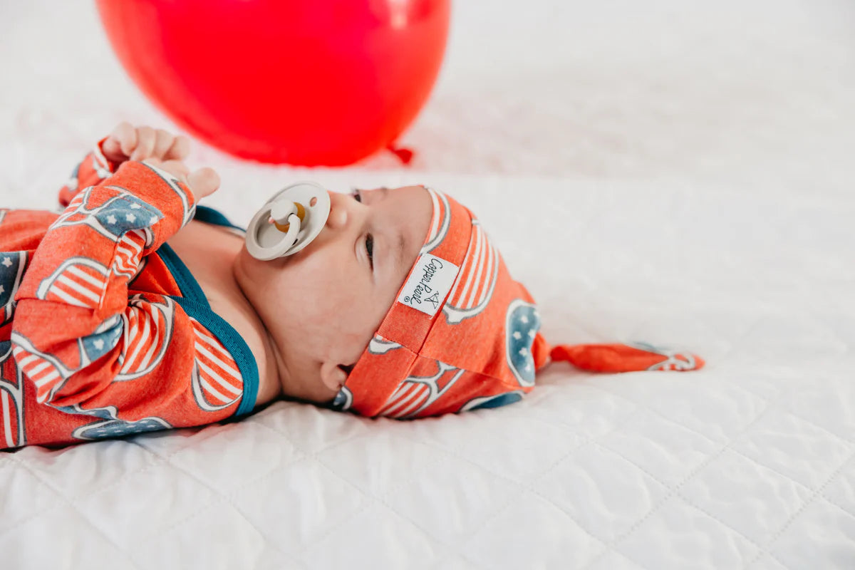 Spangled Top Knot Hat