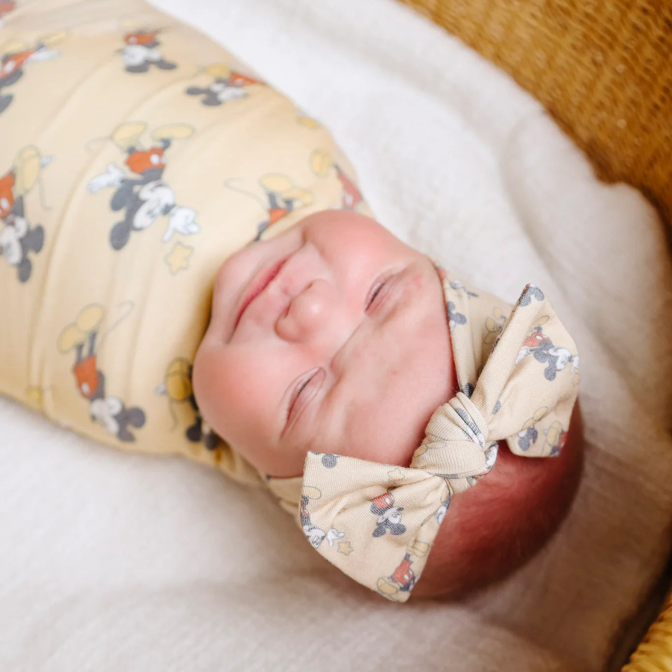 Mickey Mouse Knit Headband Bow