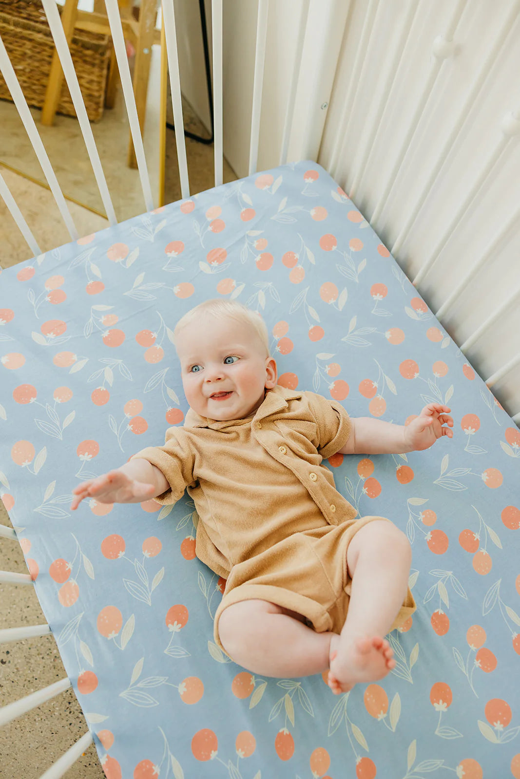 Clementine Premium Crib Sheet