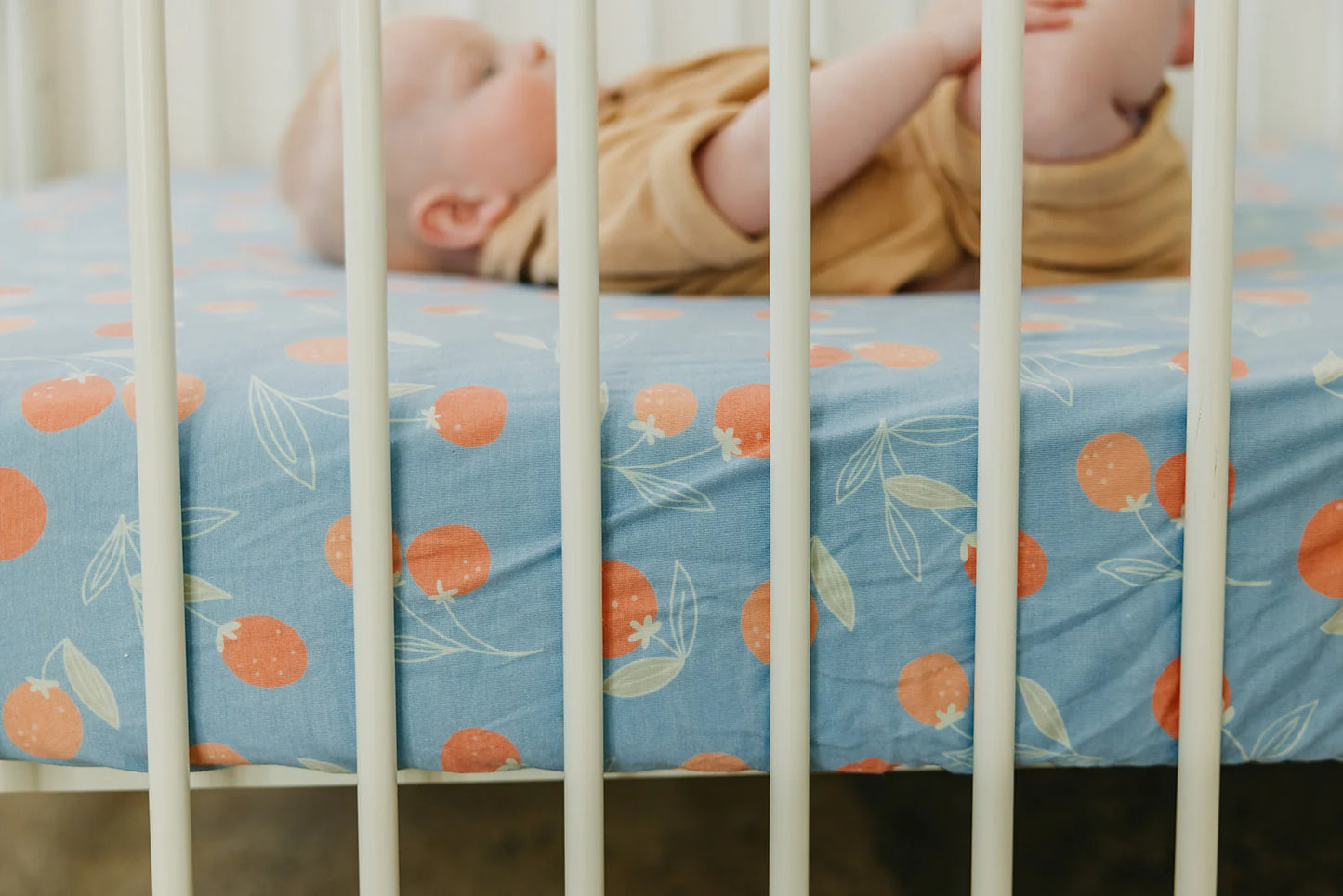 Clementine Premium Crib Sheet