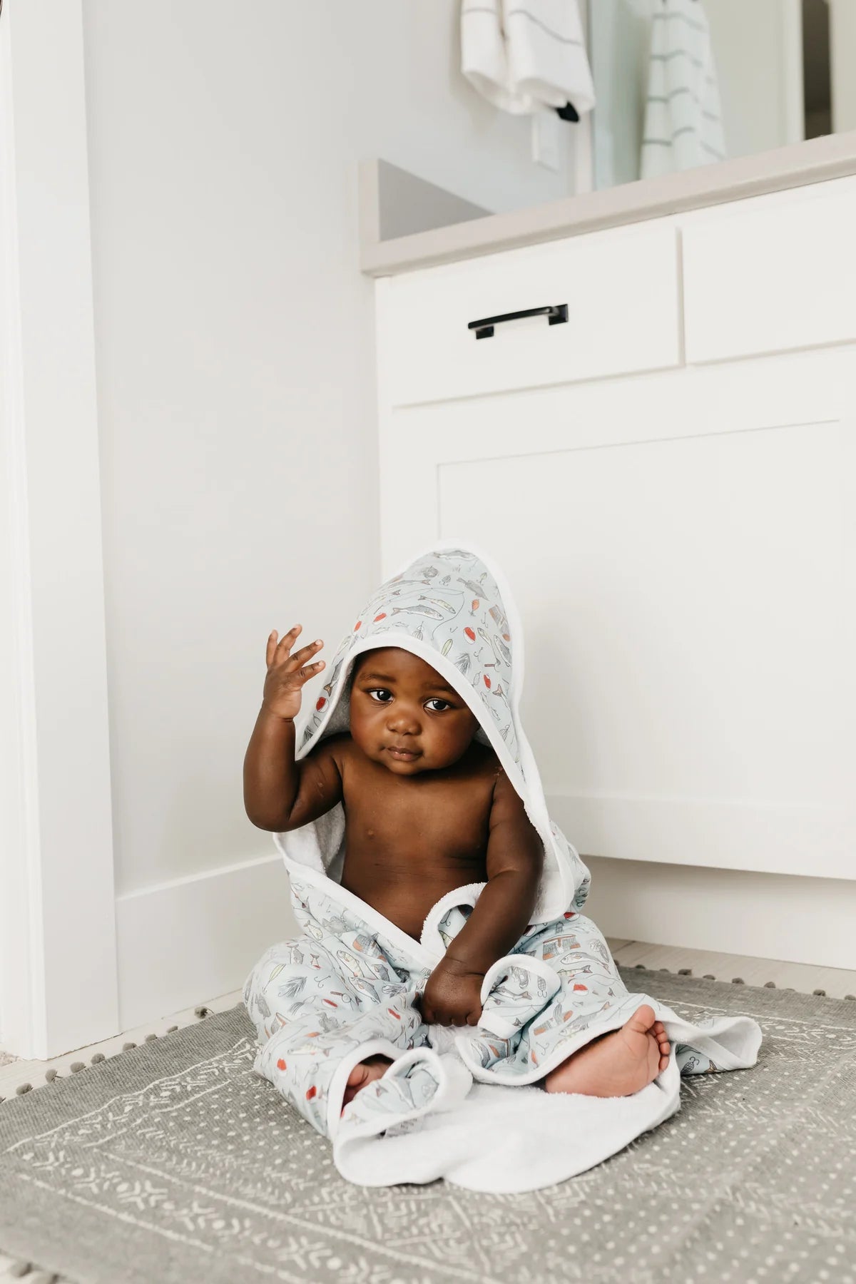 Trout Knit Hooded Towel