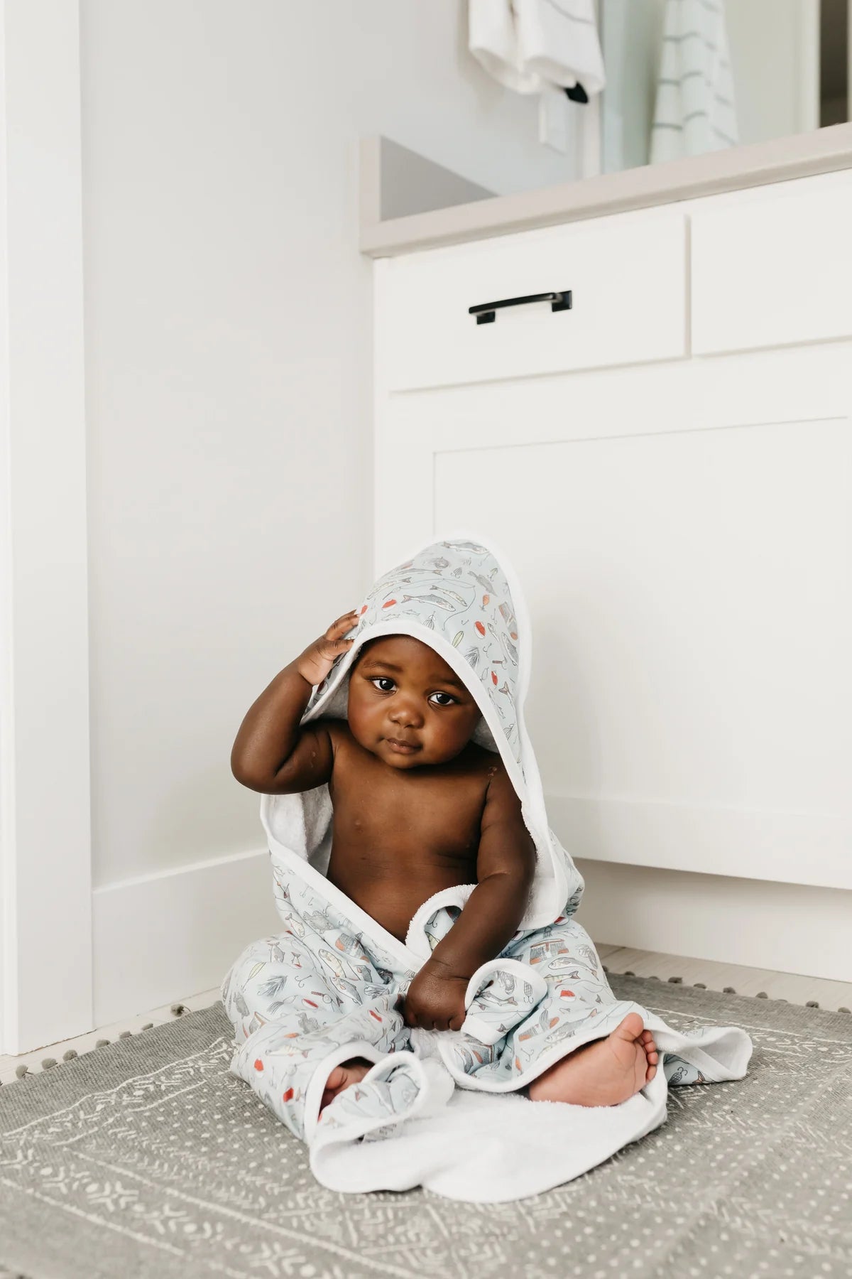 Trout Knit Hooded Towel