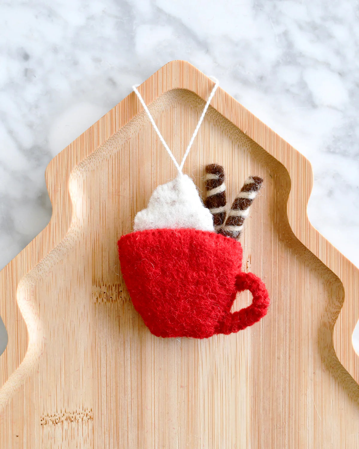 Felt Christmas Hot Chocolate Ornament