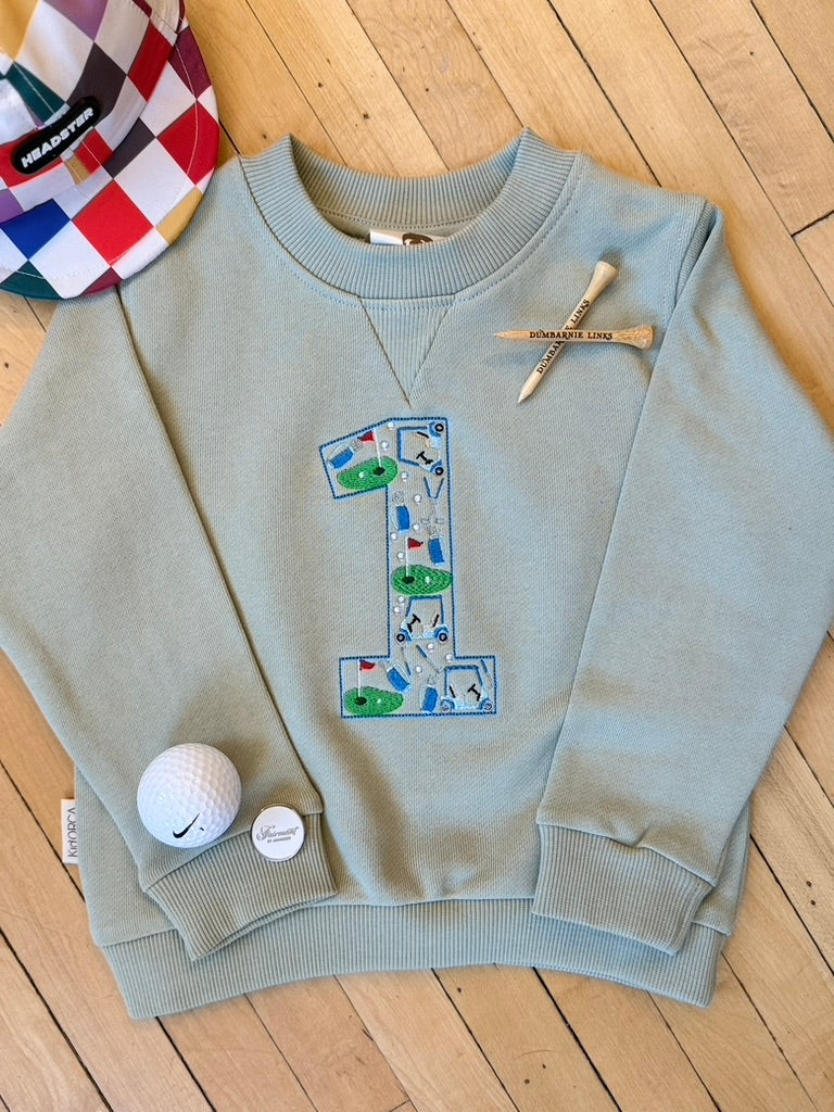 Golf Themed "1" Sweatshirt