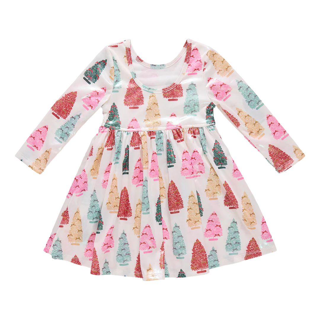 Bottle Brush Tree Lame Dress
