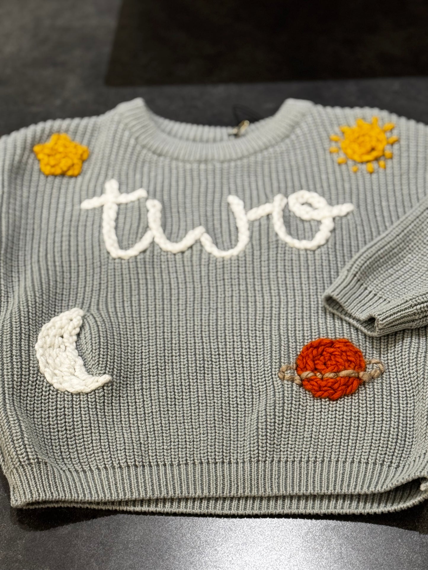 Space Themed 2nd Birthday Sweater