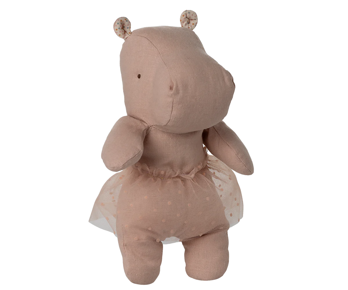 Small Rose Hippo with Skirt Safari Friend