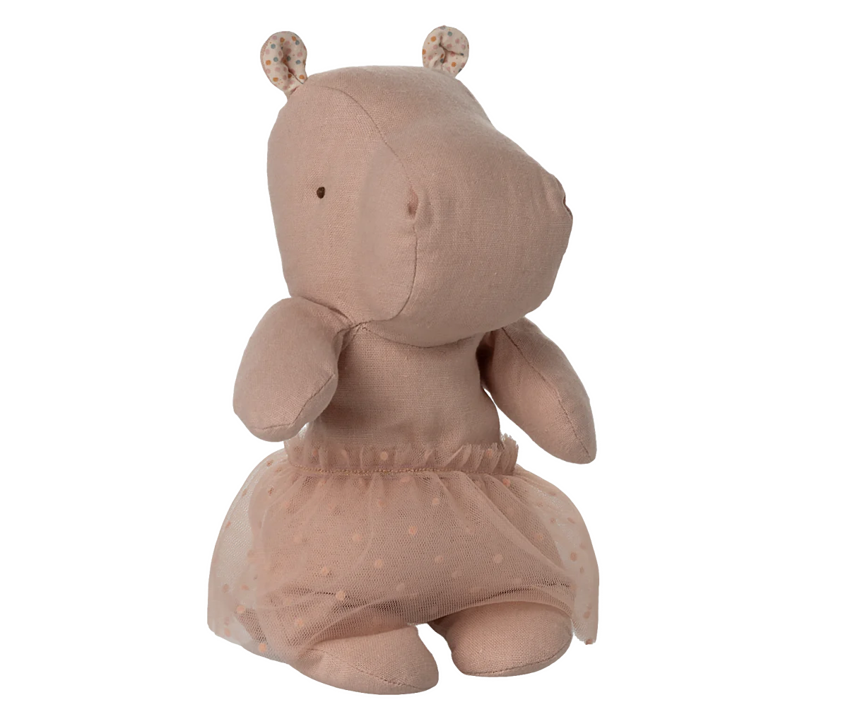 Small Rose Hippo with Skirt Safari Friend
