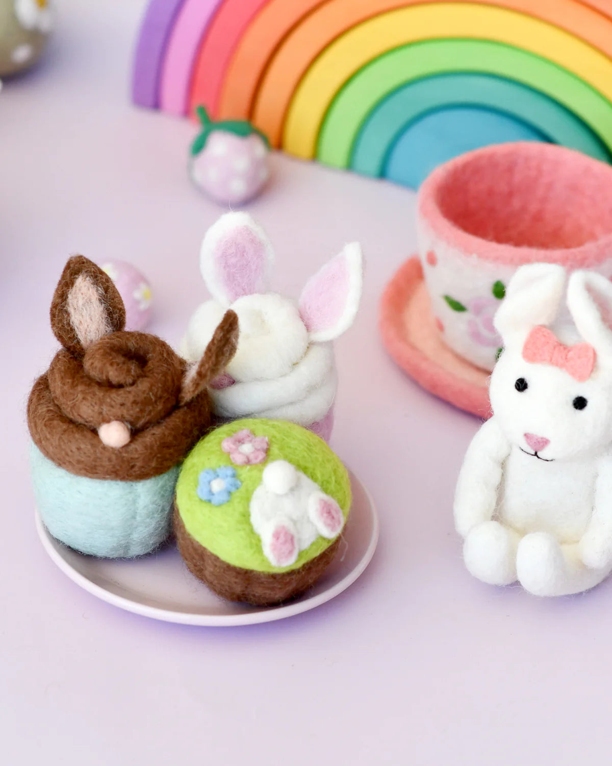 Felt Easter Bunny Cupcakes (3)