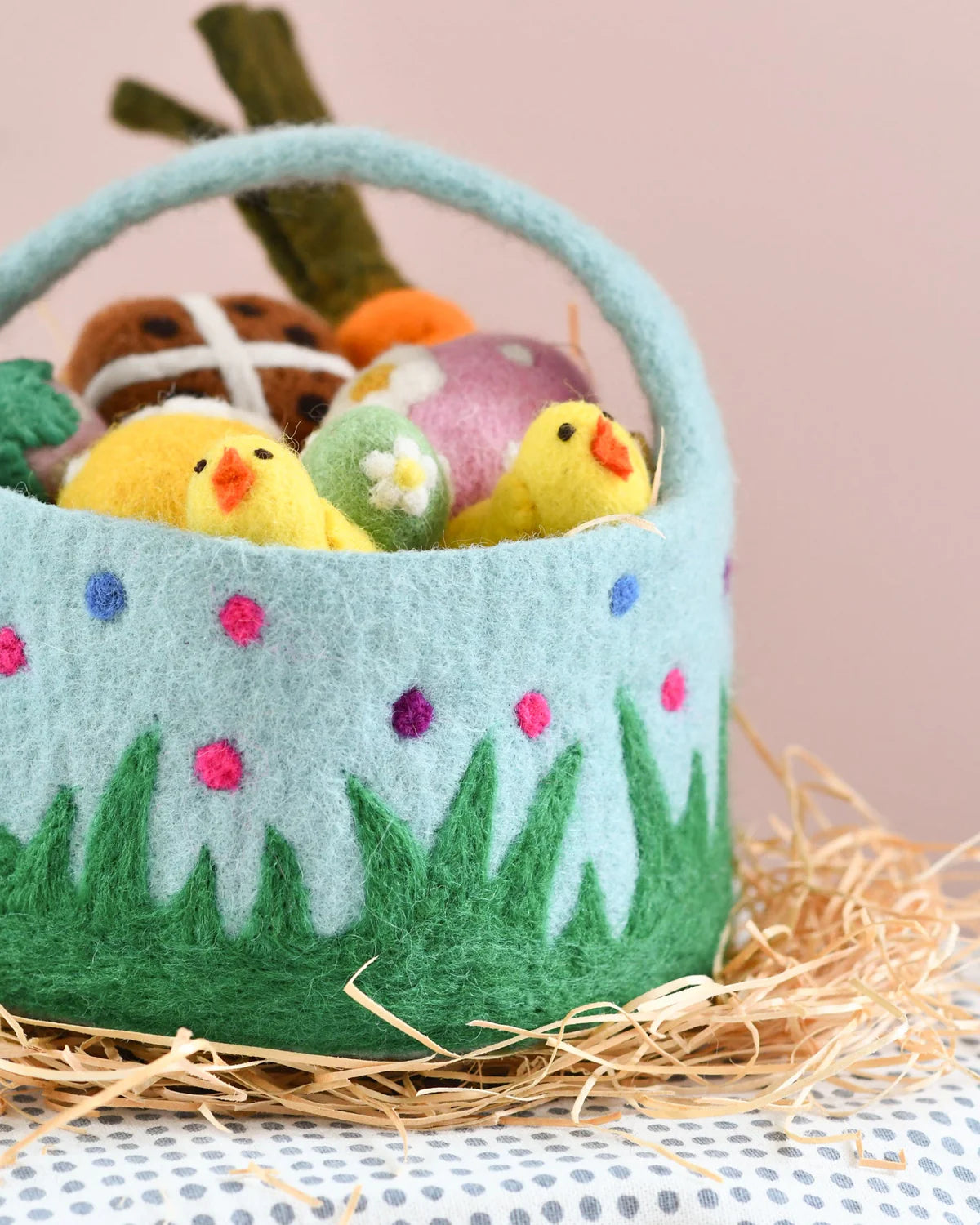 Felt Easter Basket with Dots