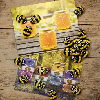 Honey Bee Number Stones