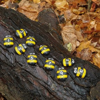Honey Bee Number Stones