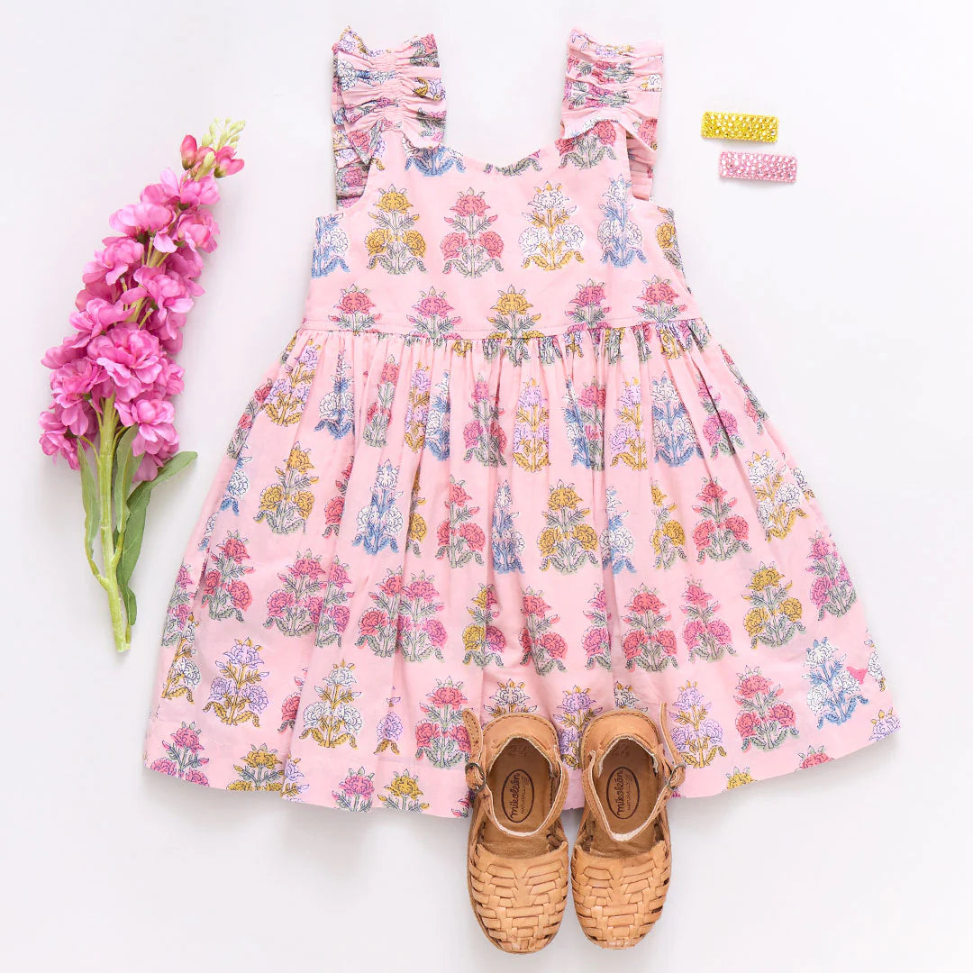 Via Pink Flowerette Dress