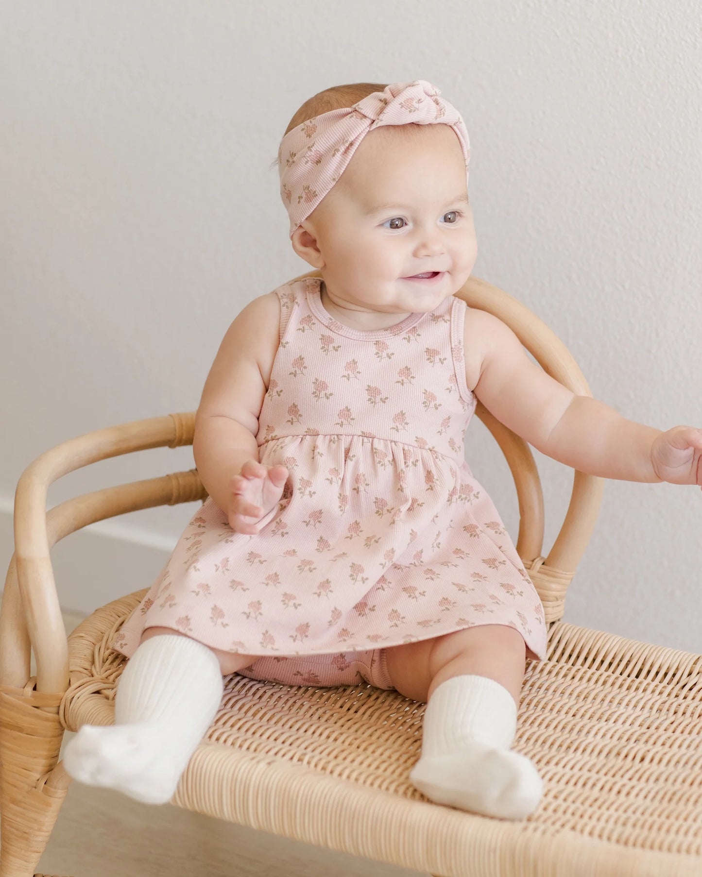 Ribbed Roses Tank Dress