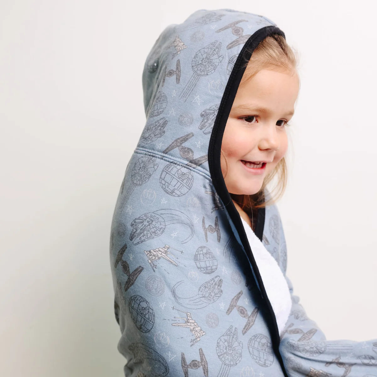Starships Big Kid Hooded Towel