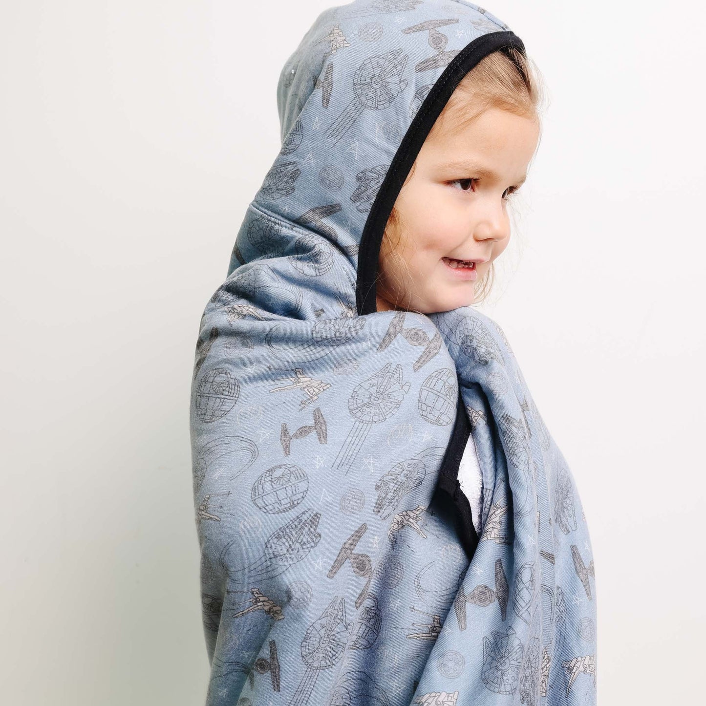Starships Big Kid Hooded Towel