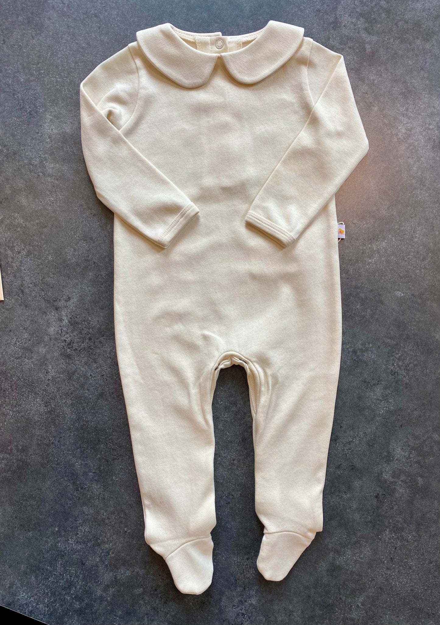 Organic Cotton Cream Romper