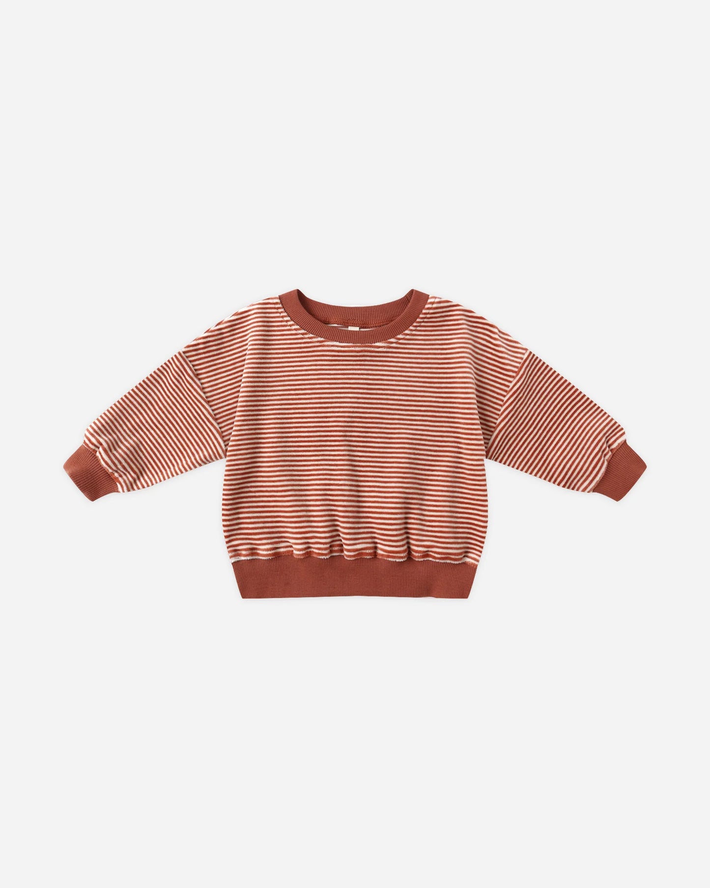 Candy Stripe Velour Striped Sweatshirt