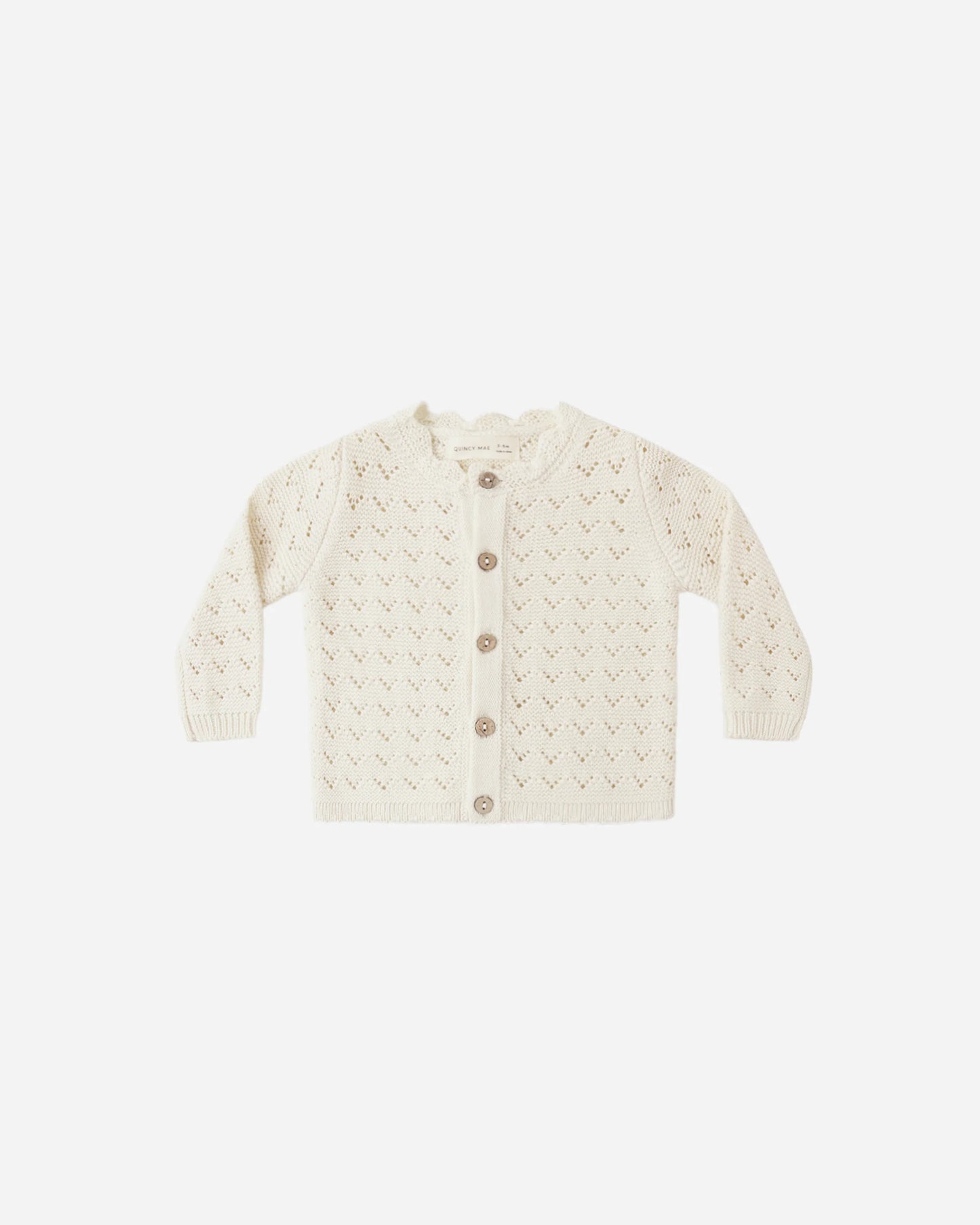 Scalloped Natural Cardigan