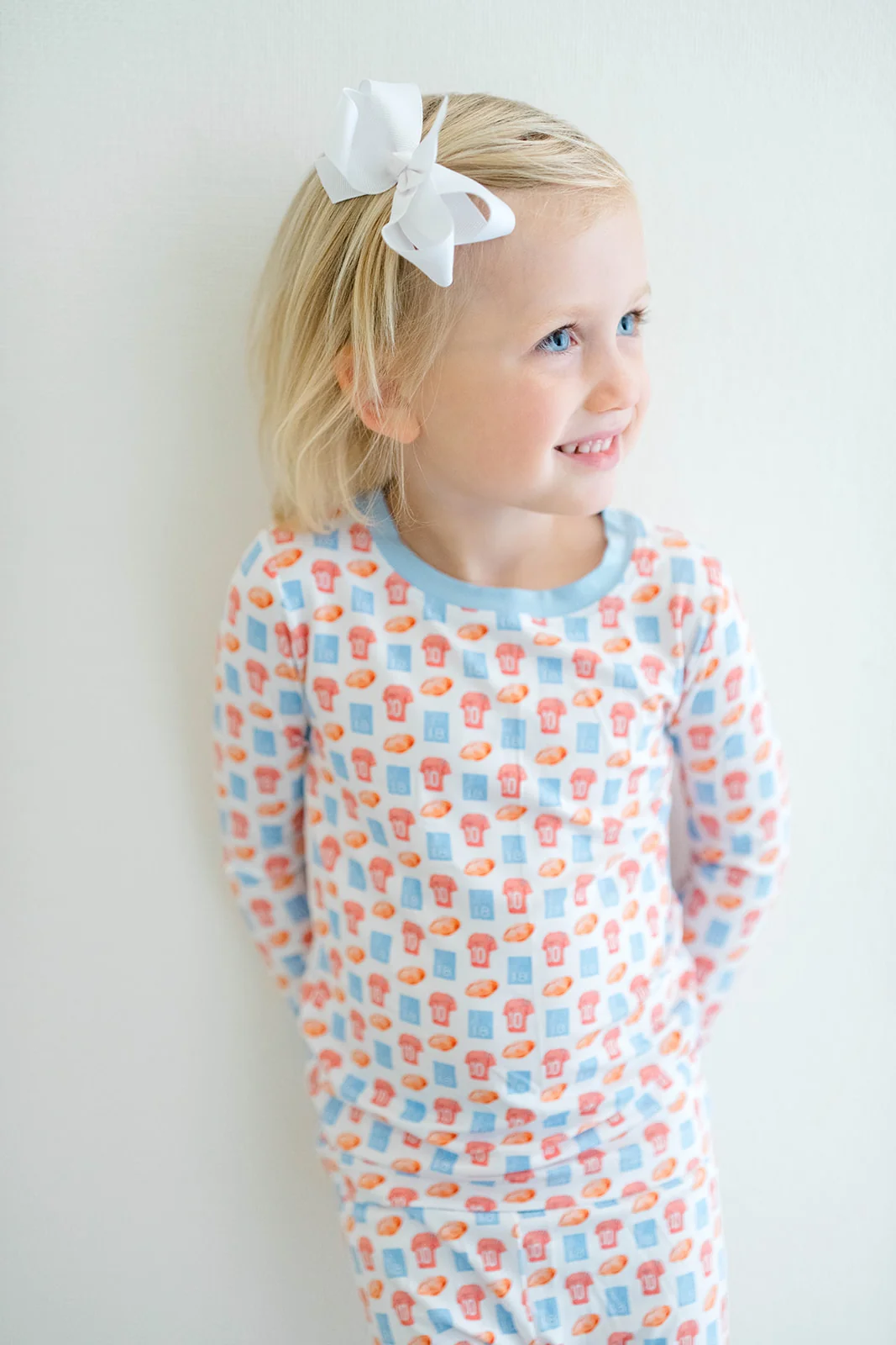 Red/Blue Football 2 Pc.Pajamas