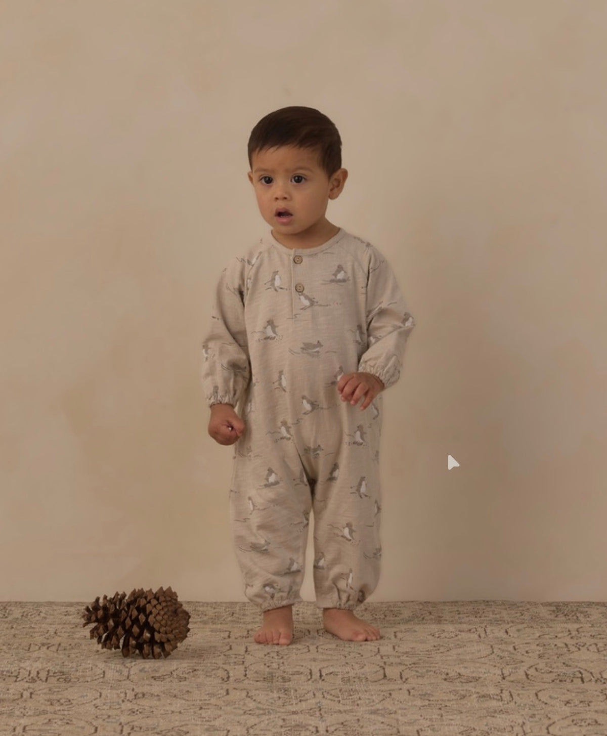Skiing Penguins Henley Jumpsuit