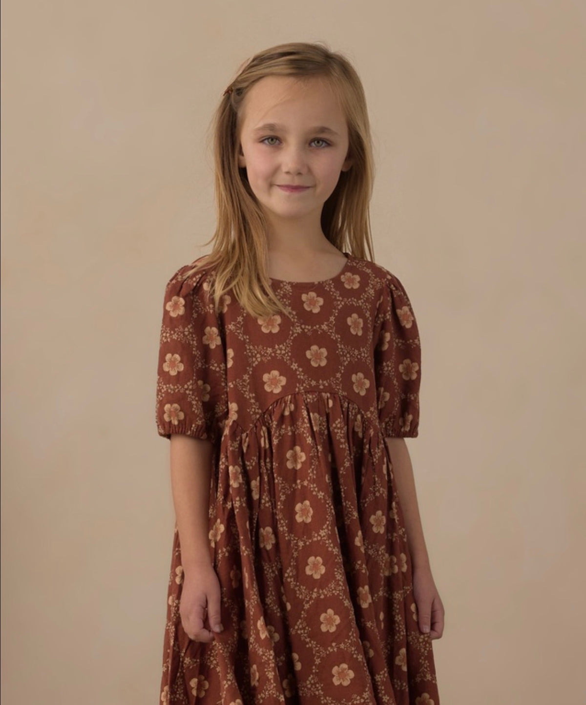 Brick Daisies Rose Dress