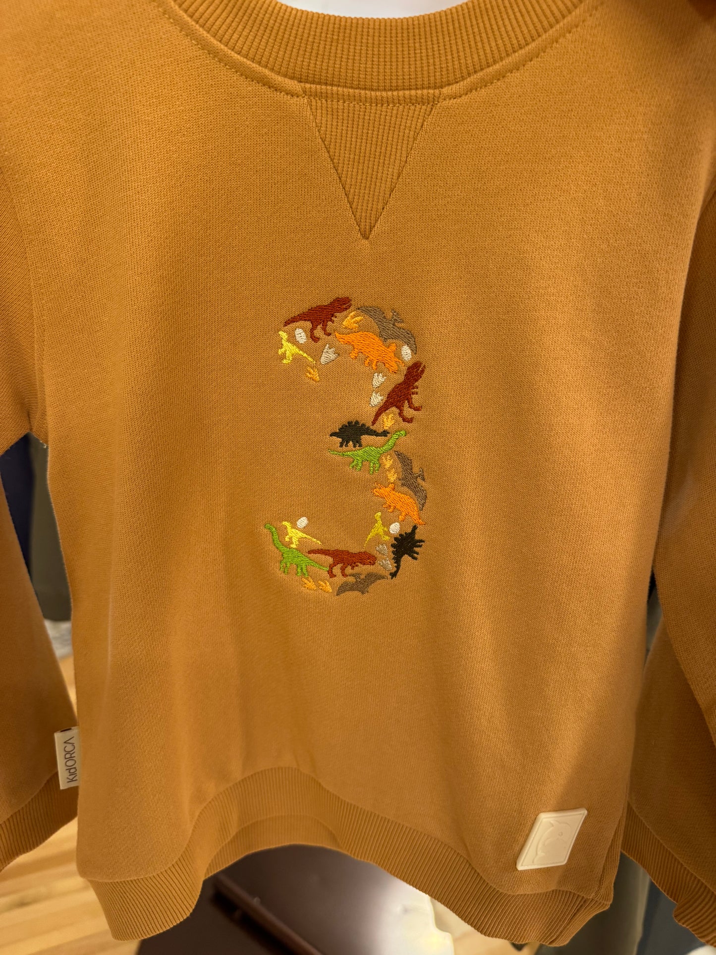 Dino Themed "3" Sweatshirt