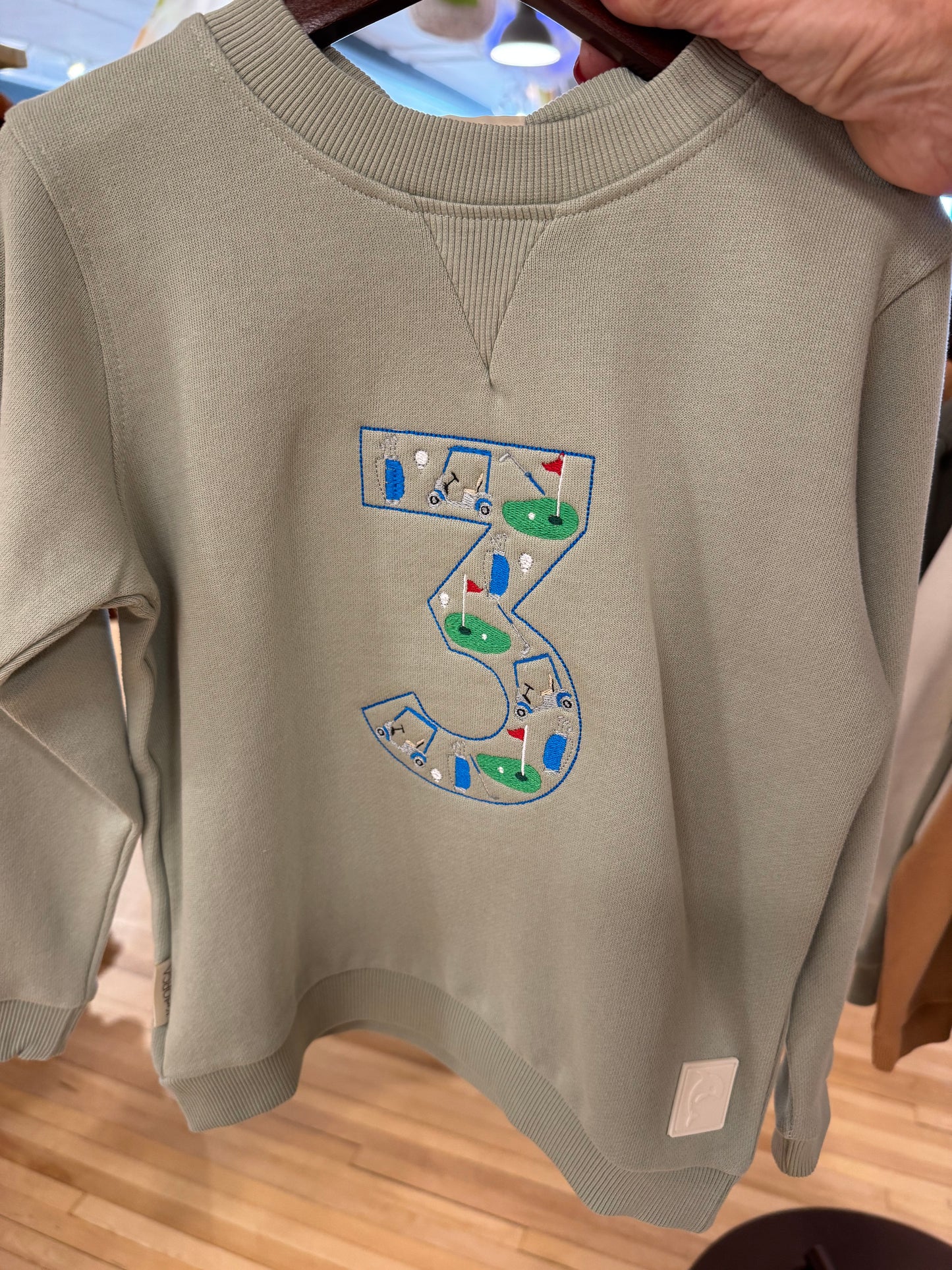 Golf Themed "3" Sweatshirt