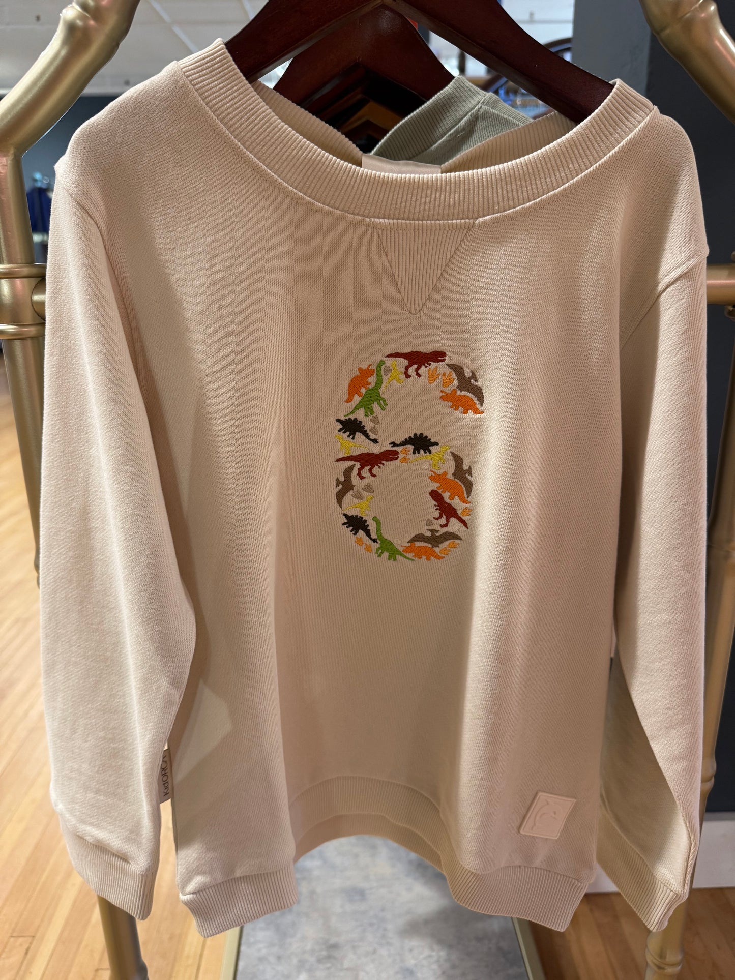 Dino Themed "6" Sweatshirt