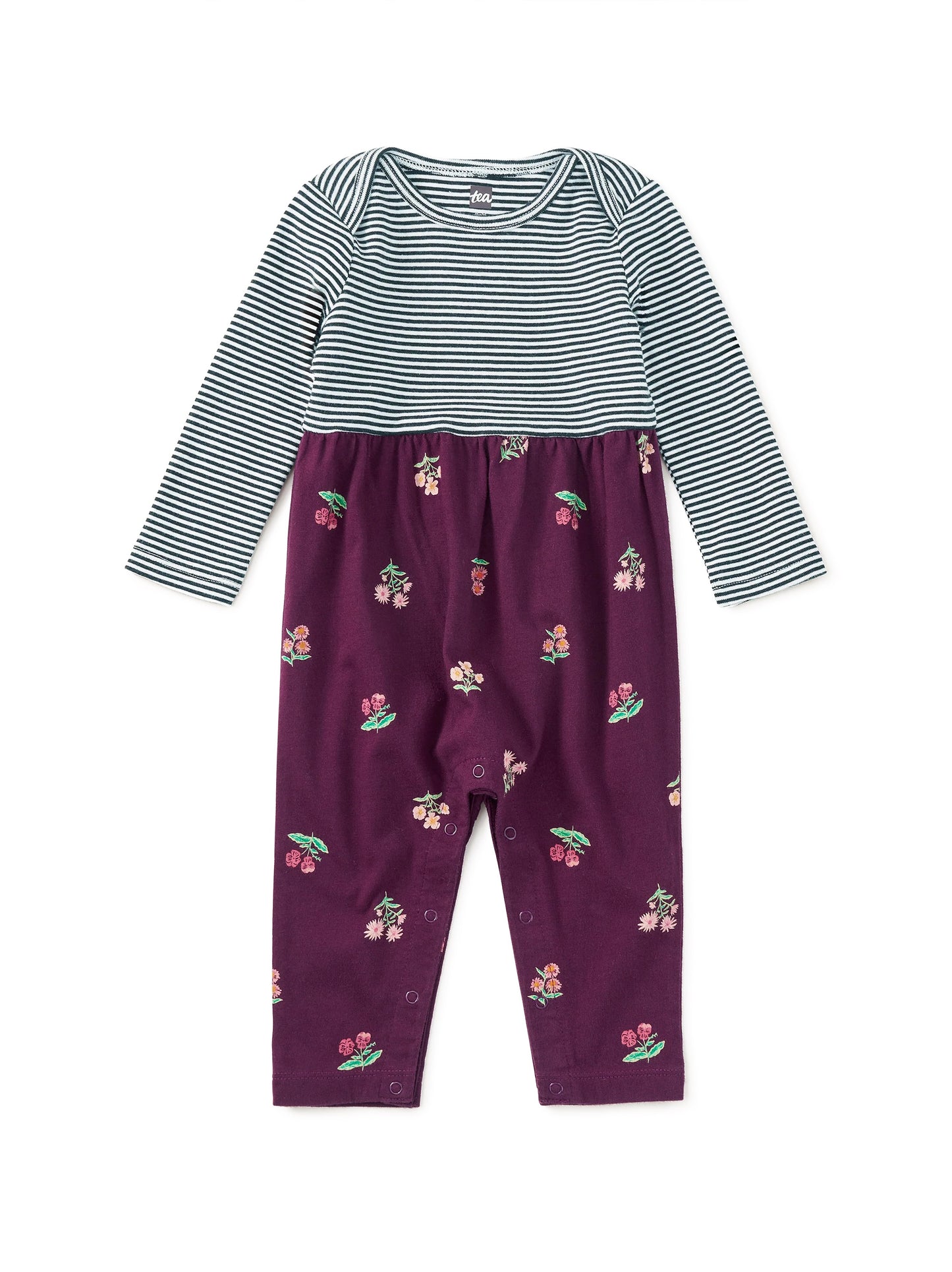 Midnight Posy Baby Romper