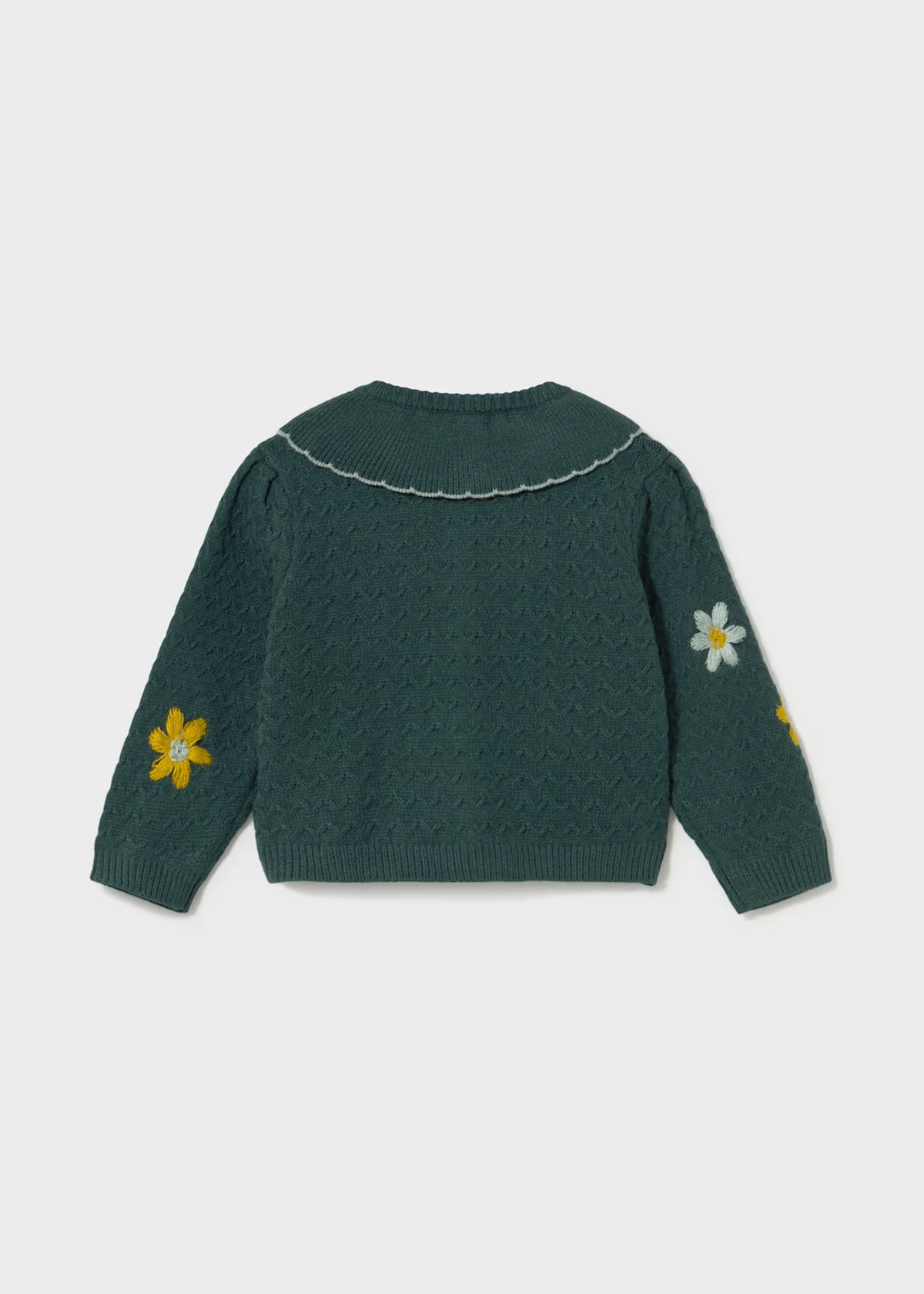Green Floral Embroidered Sweater