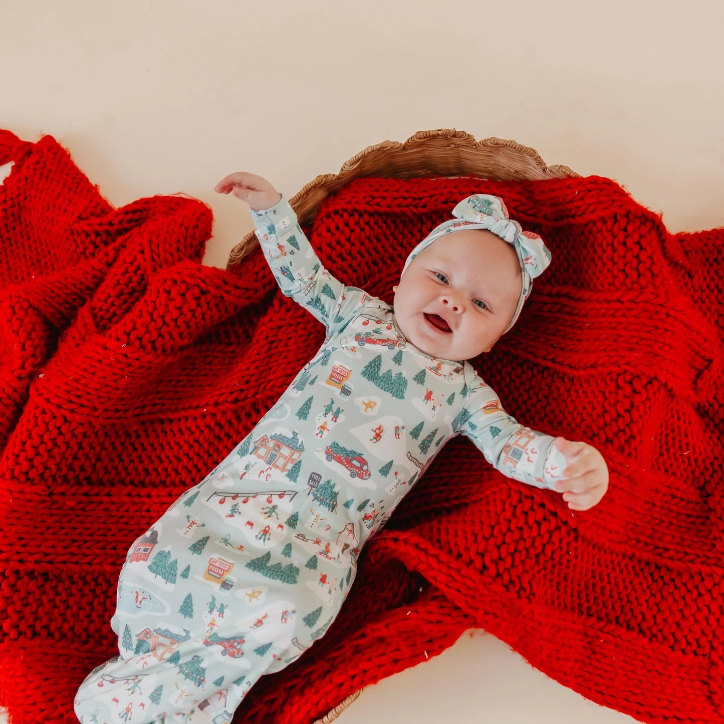 Snowy Slopes Knotted Gown