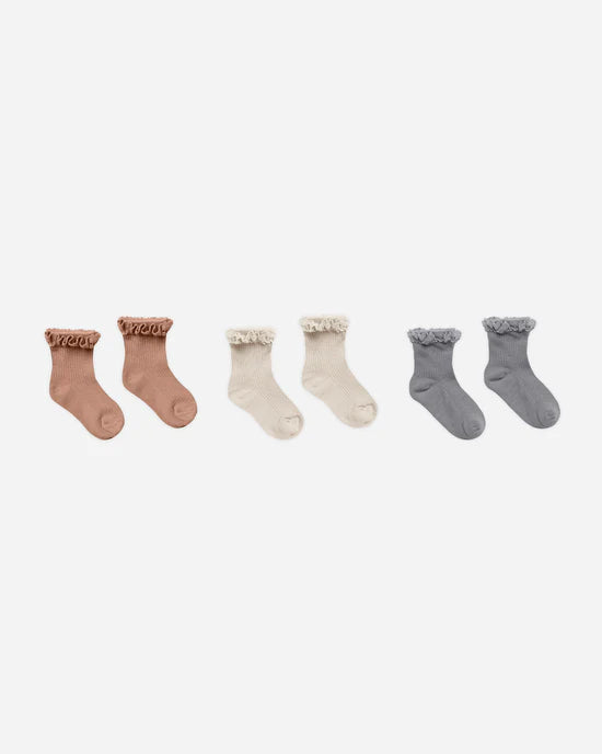 Lacy Trim Girls Socks