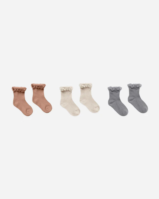 Lacy Trim Girls Socks