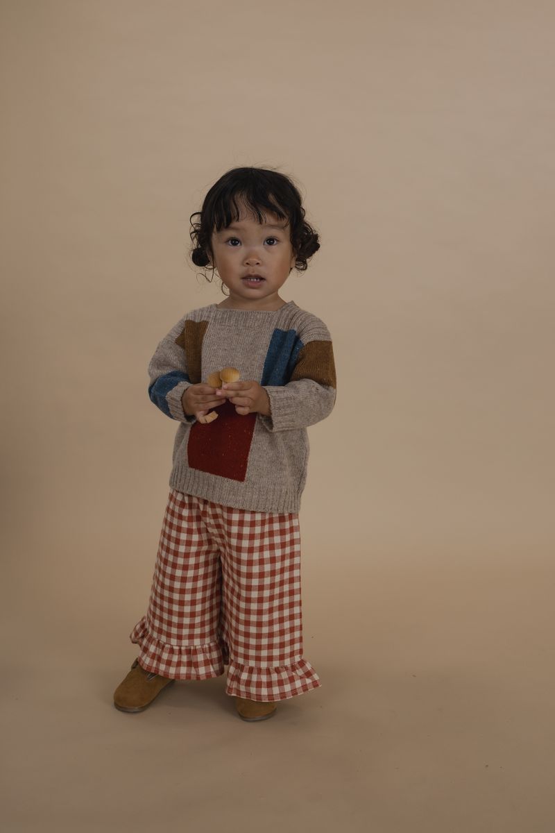 Paprika Gingham Frill Culottes
