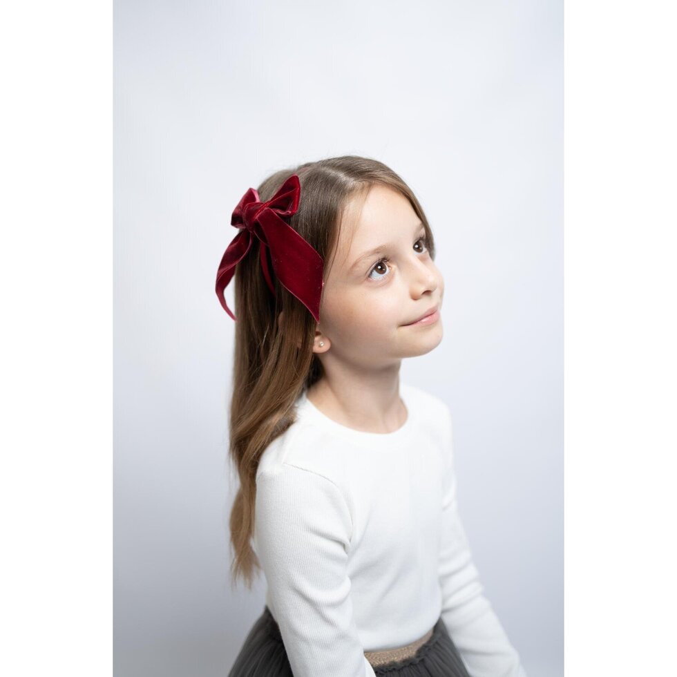 Alice Band, Oversize Bow in Crimson