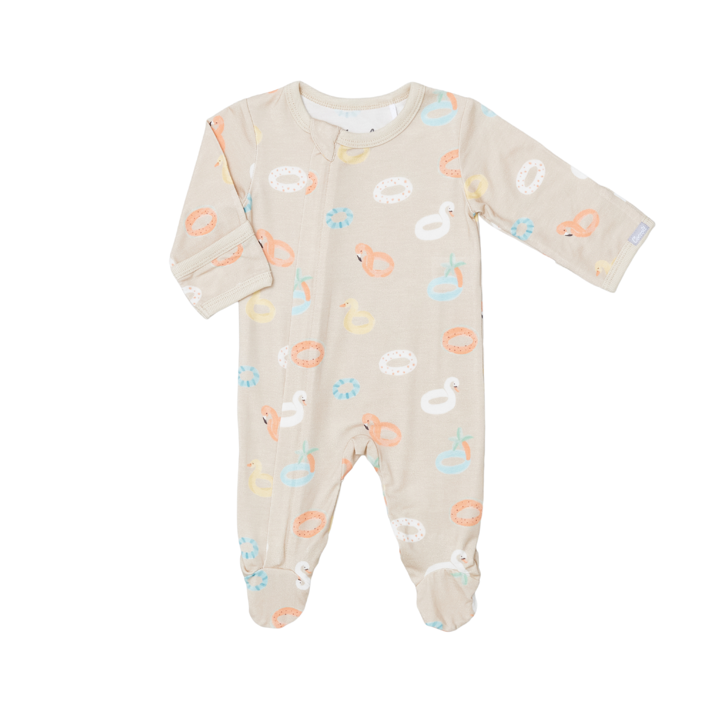 Pool Floaties on Beige Footie