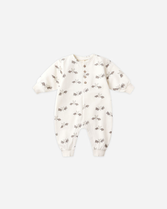 Relaxed Fleece Bats Jumpsuit