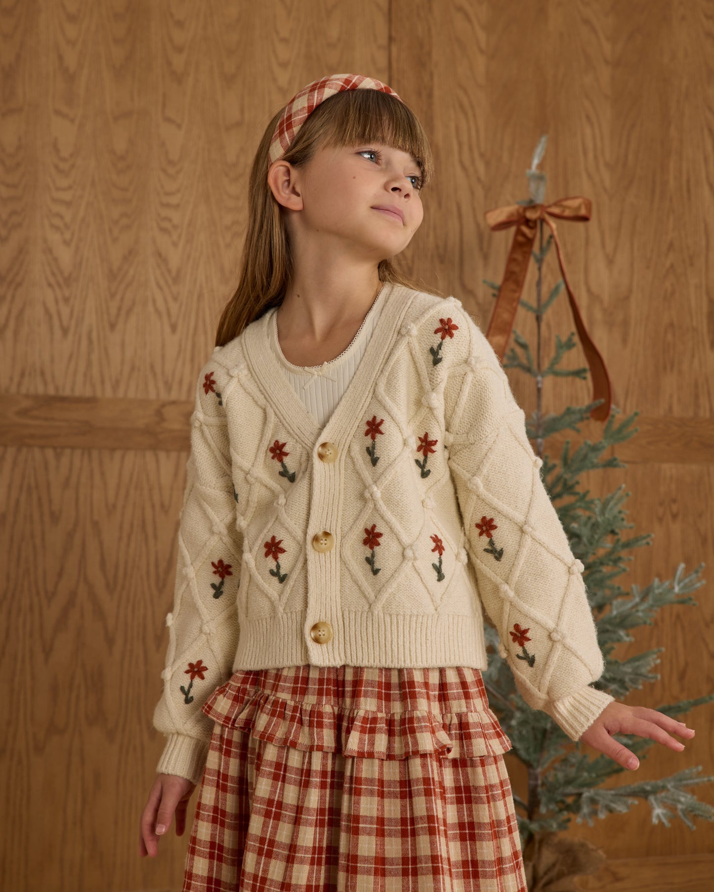 Winter Daisy Boxy Cardigan