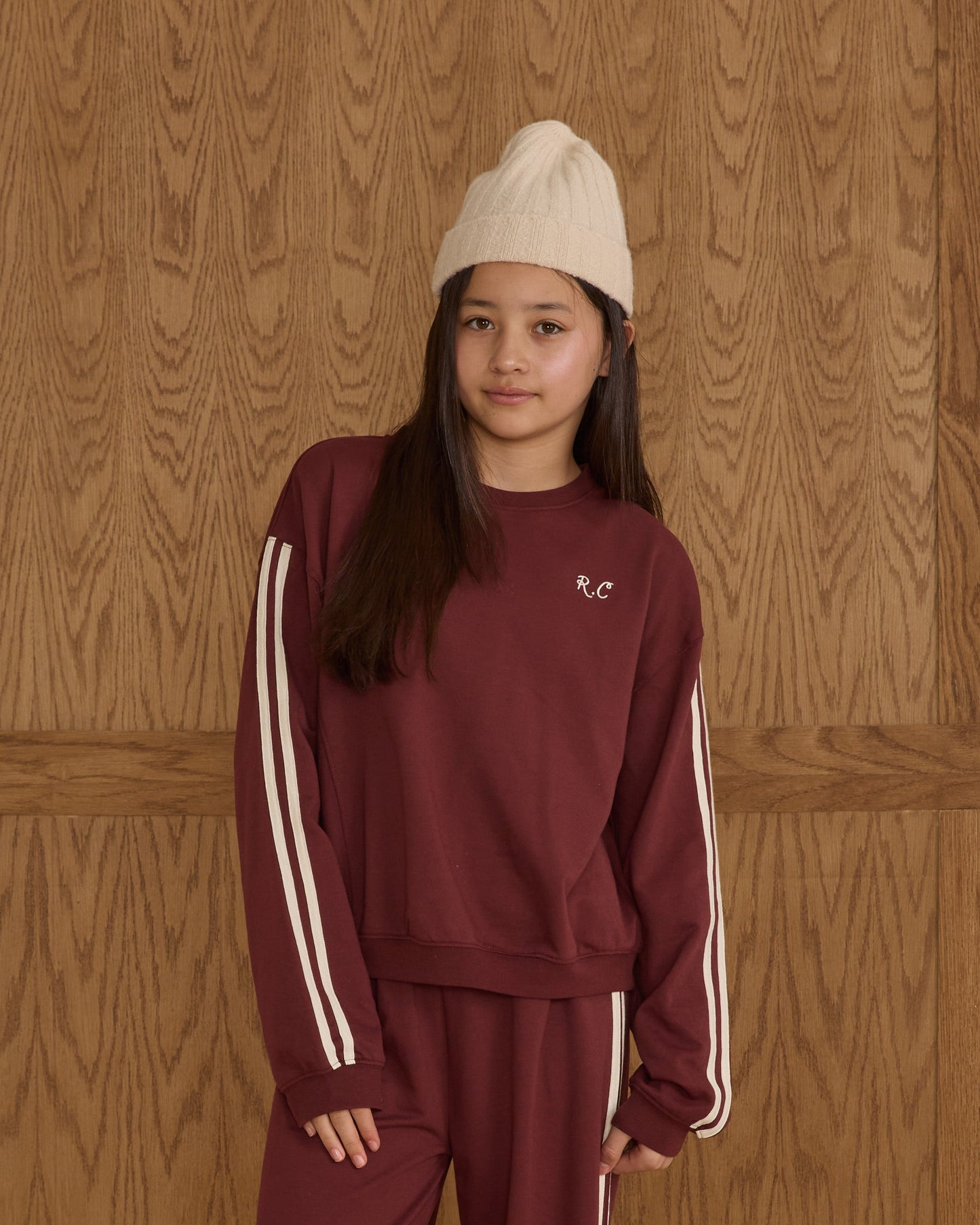 Teen Oversized Burgundy Sweatshirt