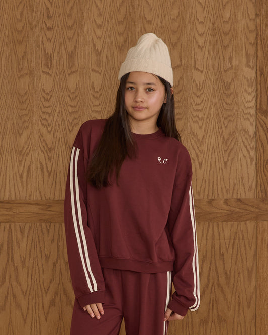 Teen Oversized Burgundy Sweatshirt