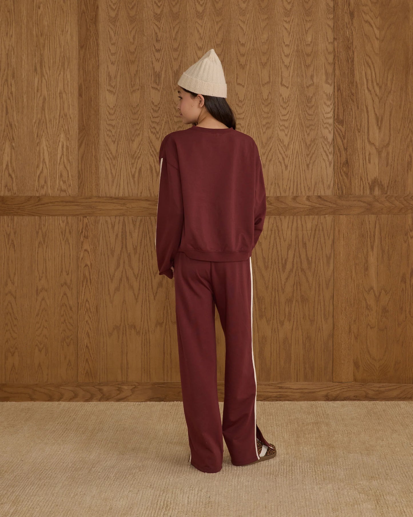 Teen Oversized Burgundy Sweatshirt