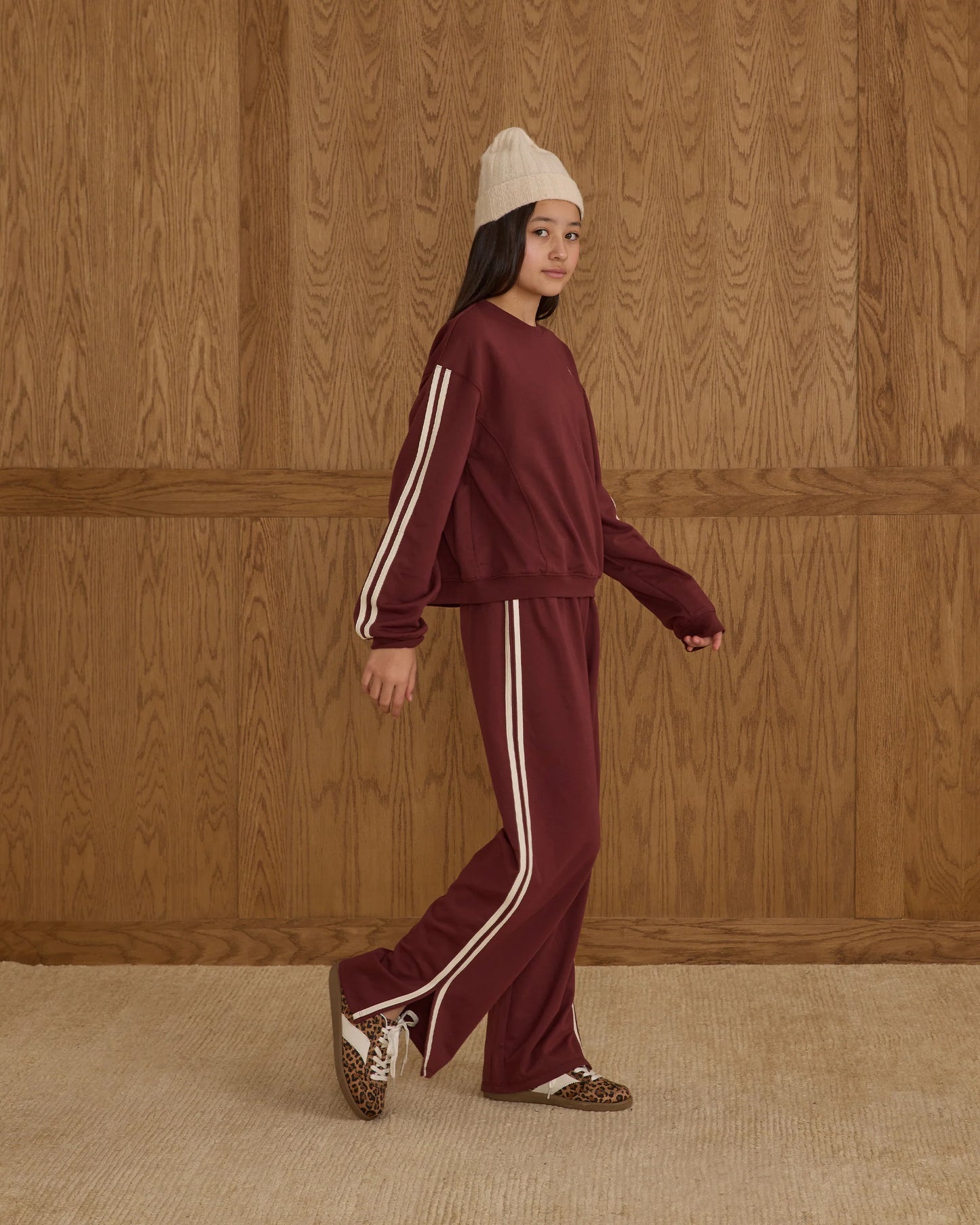 Teen Oversized Burgundy Sweatshirt