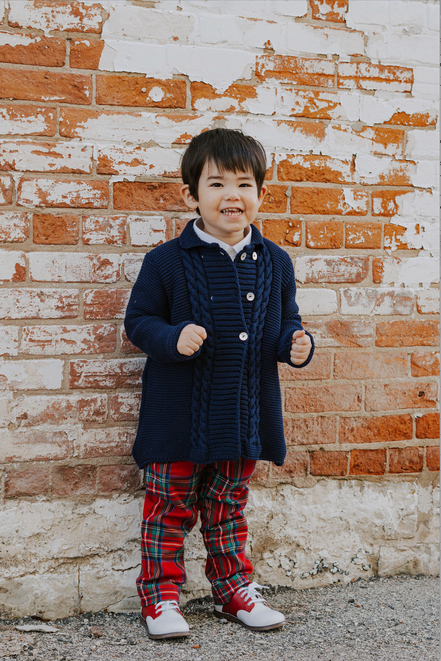 Navy Double Breasted Sweater