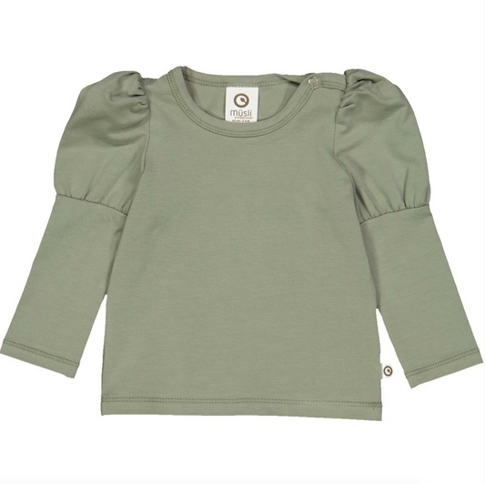 Poetry Green Cozy Me Puff L/S Tee