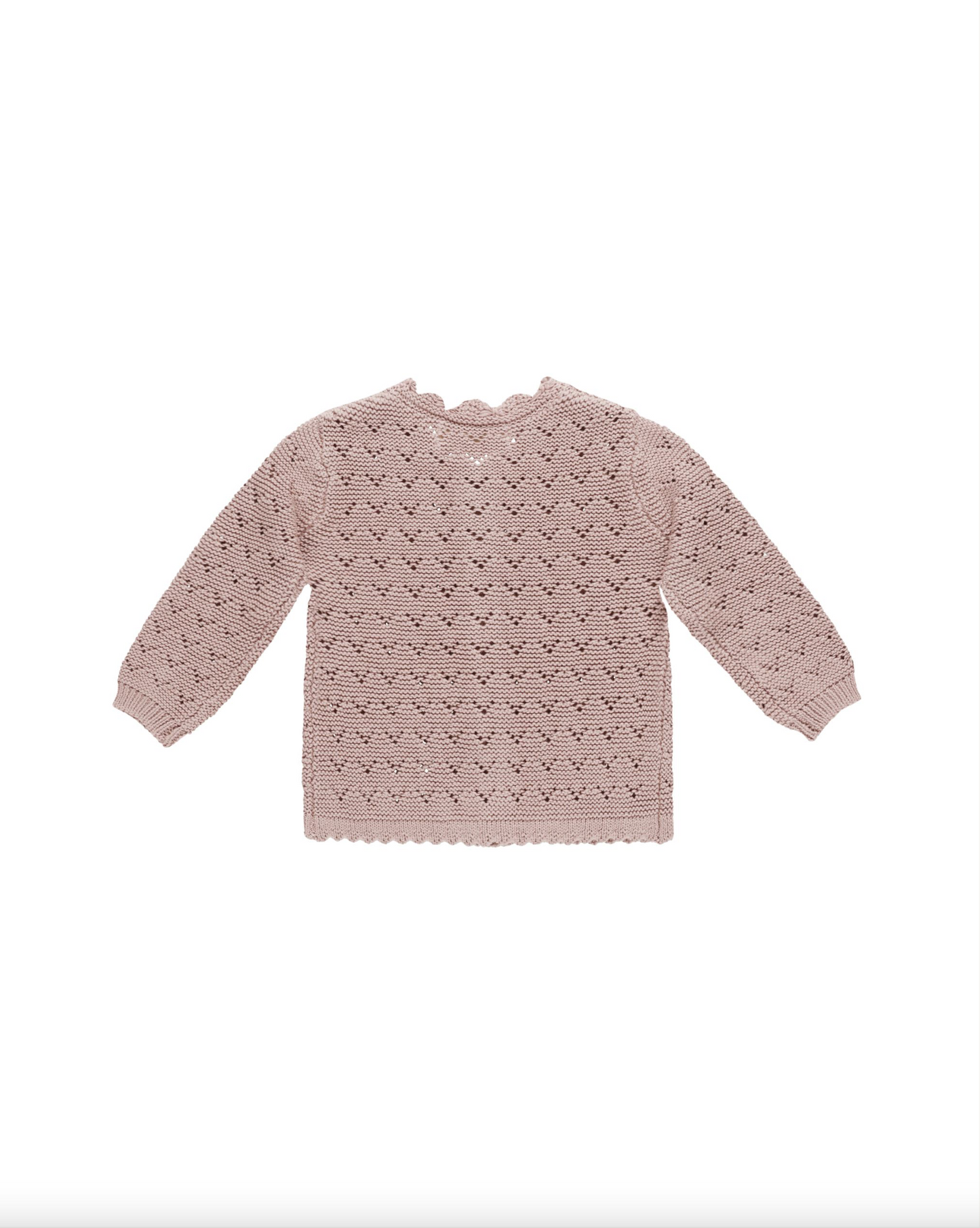 Mauve Scalloped Cardigan