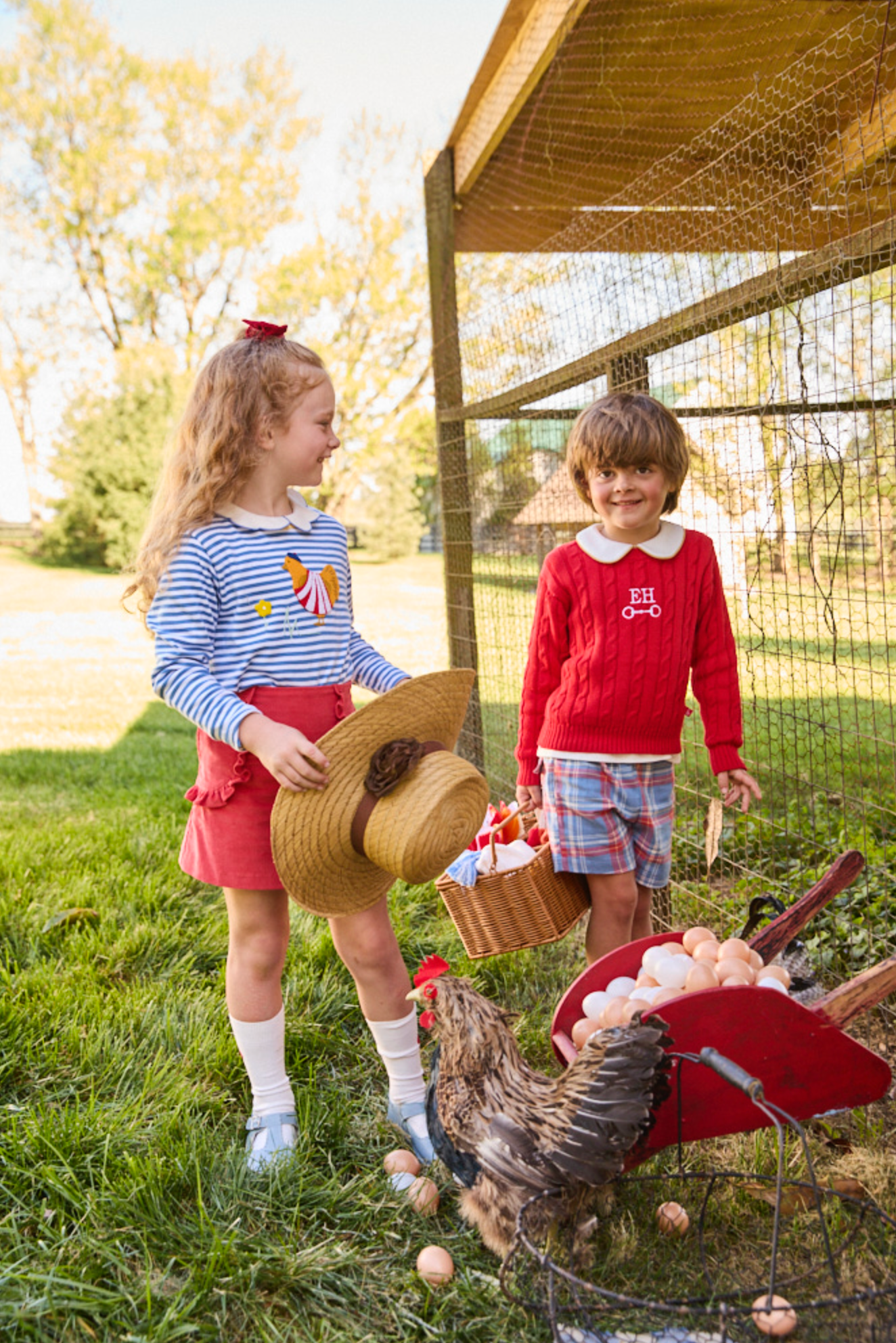 Striped LS French Hen Tee